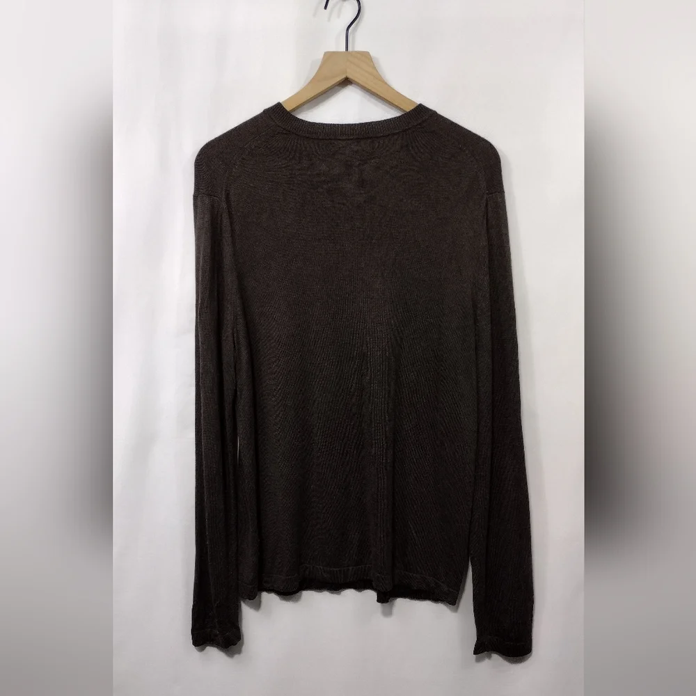 Banana Republic Silk Cashmere Sweater Mens L Brown Office Career Retro Y2K - Picture 7 of 9
